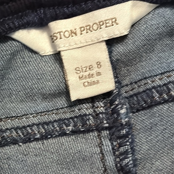 🌹 BOSTON PROPER ELASTIC BAND WAIST BOOT DARK WASH JEANS - Picture 6 of 7